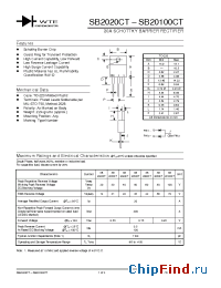 Datasheet SB2030CT manufacturer WTE