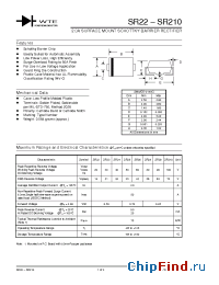 Datasheet SR210-T1 manufacturer WTE