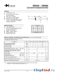 Datasheet SR320-TB manufacturer WTE