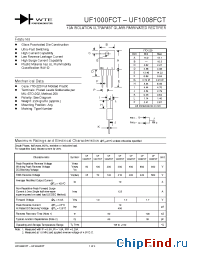 Datasheet UF1008FCT manufacturer WTE