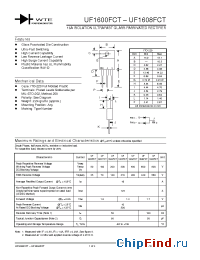 Datasheet UF1603FCT manufacturer WTE