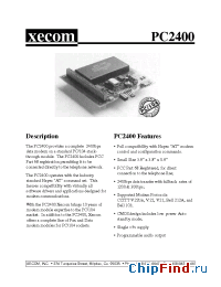 Datasheet PC2400 manufacturer Xecom