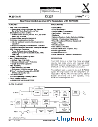 Datasheet X1227V8-2.7 manufacturer Xicor
