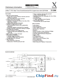 Datasheet X1288S16I-4.5A manufacturer Xicor