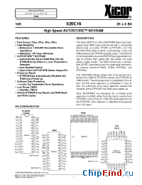 Datasheet X20C16DI-35 manufacturer Xicor