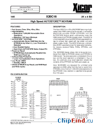 Datasheet X20C16JI-35 manufacturer Xicor