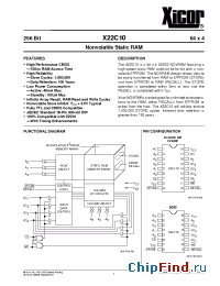Datasheet X22C10S производства Xicor
