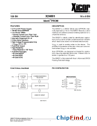 Datasheet X24001PM-2.7 manufacturer Xicor