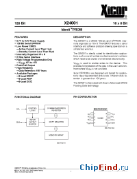 Datasheet X24001SI производства Xicor