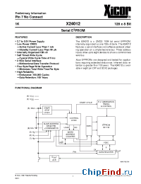 Datasheet X24012SI-2.7 manufacturer Xicor