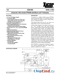 Datasheet X24165V manufacturer Xicor