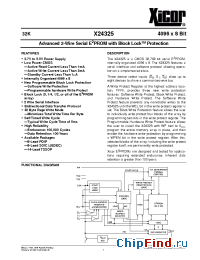Datasheet X24325PI-2.7 manufacturer Xicor