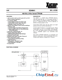 Datasheet X24641S8I-2.5 manufacturer Xicor