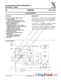 Datasheet X24C02-3 manufacturer Xicor