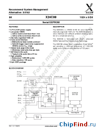 Datasheet X24C08-2.7 производства Xicor