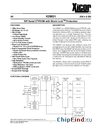Datasheet X25021SI-2.7 manufacturer Xicor