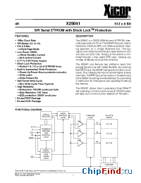 Datasheet X25041PI-2.7 manufacturer Xicor