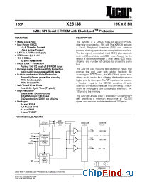 Datasheet X25138S82.5 manufacturer Xicor