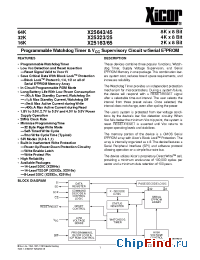 Datasheet X25163S14I-2.7 manufacturer Xicor