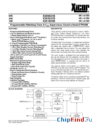 Datasheet X25165V14-1.8 manufacturer Xicor