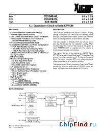Datasheet X25168V14-1.8 manufacturer Xicor