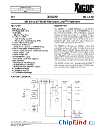 Datasheet X25320PM-2.7 manufacturer Xicor