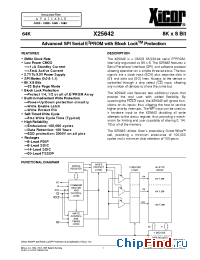 Datasheet X25642 производства Xicor