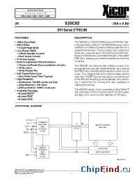 Datasheet X25C02MM manufacturer Xicor