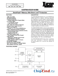 Datasheet X25F016PE-5 manufacturer Xicor
