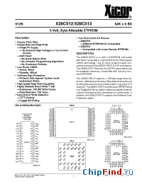 Datasheet X28C512EM-25 manufacturer Xicor