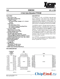 Datasheet X28C64F-15 manufacturer Xicor