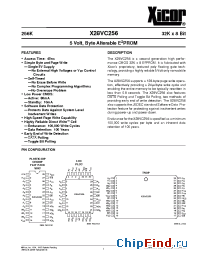 Datasheet X28VC256DMB-55 manufacturer Xicor