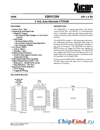 Datasheet X28VC256SI-55 manufacturer Xicor