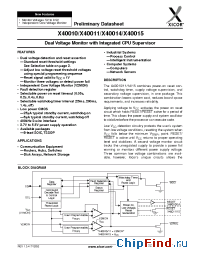 Datasheet X40011S8-B manufacturer Xicor