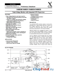 Datasheet X40034S14I-B manufacturer Xicor