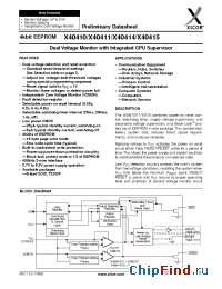 Datasheet X40414-C manufacturer Xicor