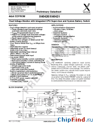 Datasheet X40421V14I-B manufacturer Xicor