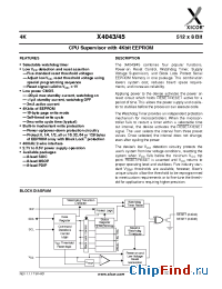 Datasheet X4043-2.7 manufacturer Xicor