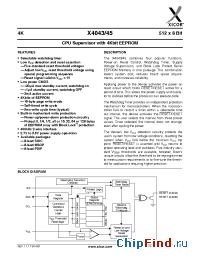 Datasheet X4043P84.5A manufacturer Xicor