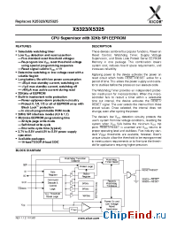 Datasheet X5323-4.5A manufacturer Xicor