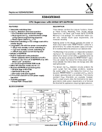 Datasheet X5643-1.8 manufacturer Xicor
