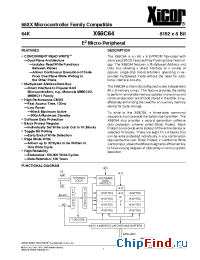 Datasheet X68C64PI manufacturer Xicor