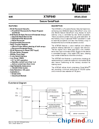 Datasheet X76F640A-2.7 manufacturer Xicor