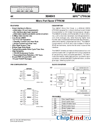 Datasheet X84041V-3 manufacturer Xicor