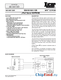 Datasheet X84161 manufacturer Xicor