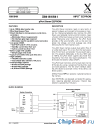 Datasheet X84161-1.8 manufacturer Xicor