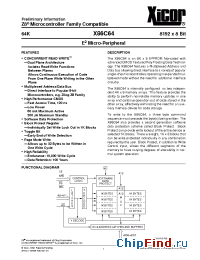 Datasheet X86C64 manufacturer Xicor