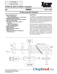 Datasheet X88064-60 manufacturer Xicor