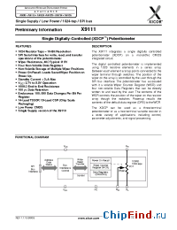 Datasheet X9111TB15I-2.7 manufacturer Xicor