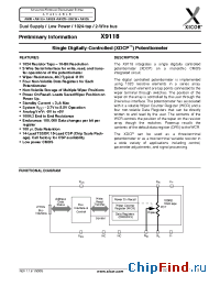 Datasheet X9118TB15 manufacturer Xicor